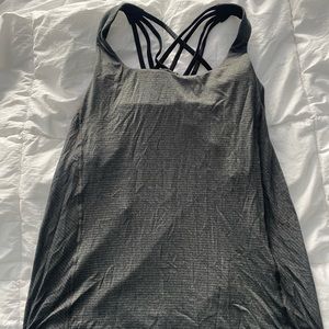 Lululemon Open Back tank with built in bra